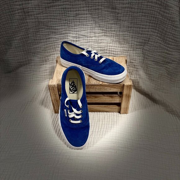 Vans Shoes - Blue Suede Vans Sneakers - Size 7 - Like New